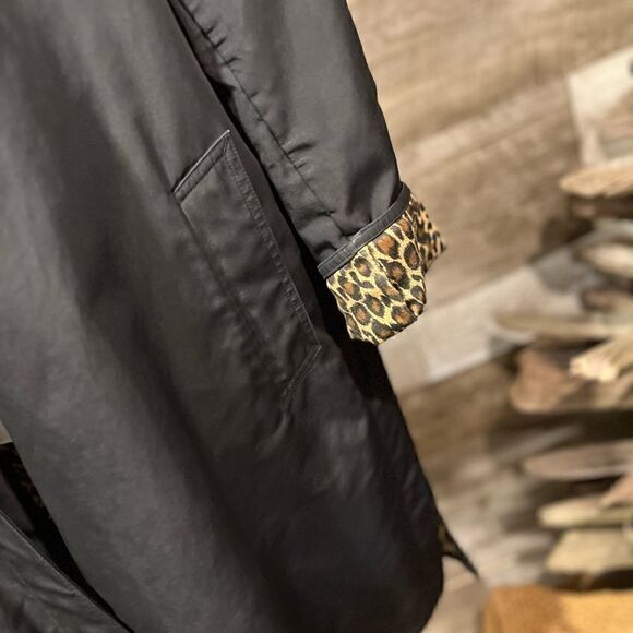 Ultex Design leopard lined 3/4 length raincoat - Picture 2 of 9